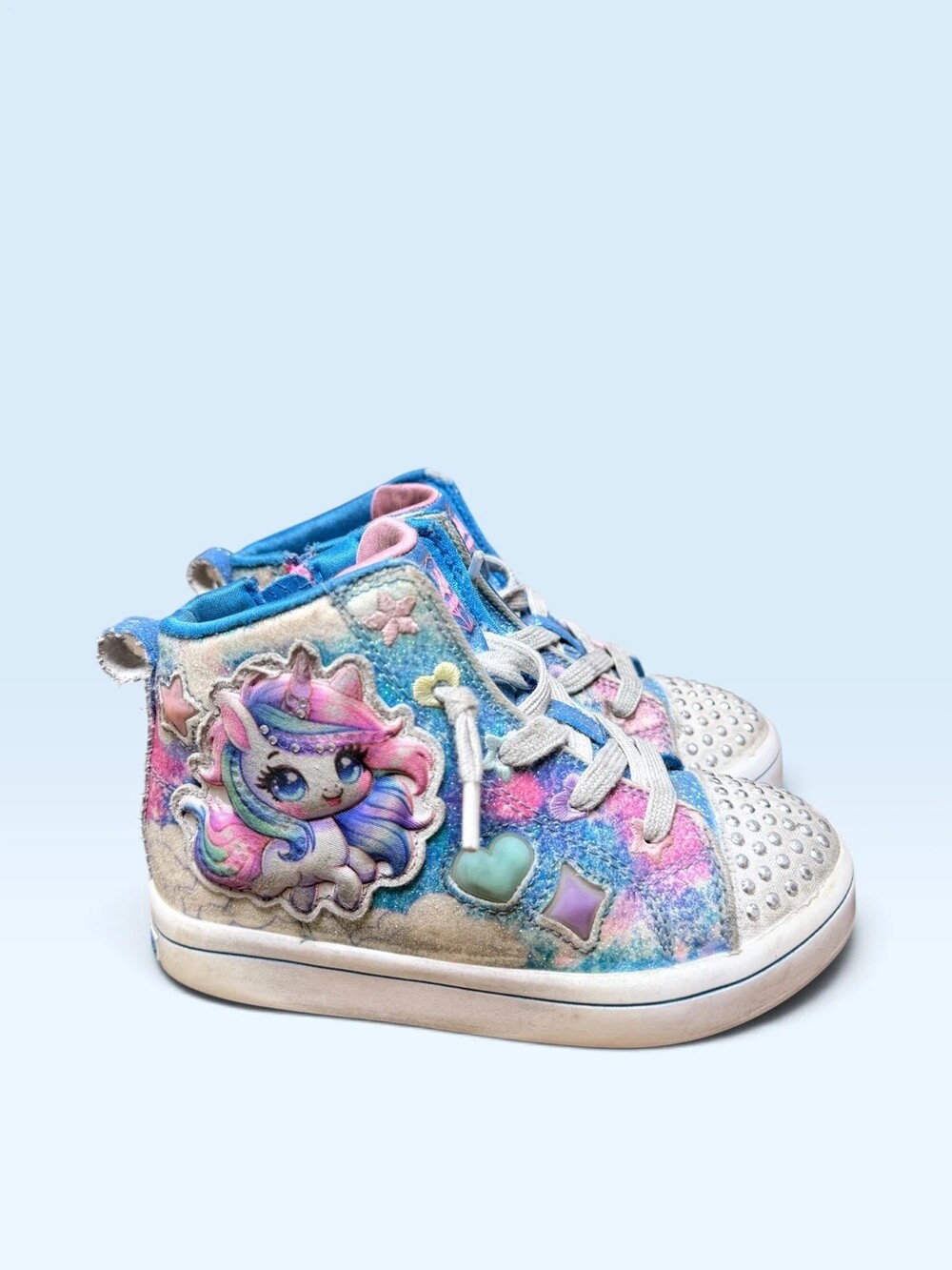 Skechers Kids Twinkle Toes: Twi-Lites 2.0 Unicorn Glam High-Top Sneakers